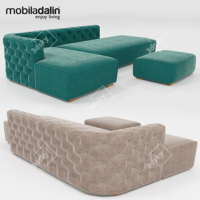 New York Sofa and Banquet 3D model image 1