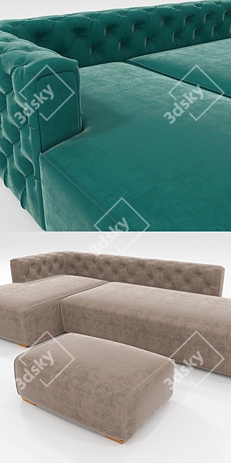 New York Sofa and Banquet 3D model image 2