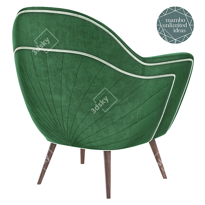 Modish Frida Armchair: Stylish Seating Solution 3D model image 2