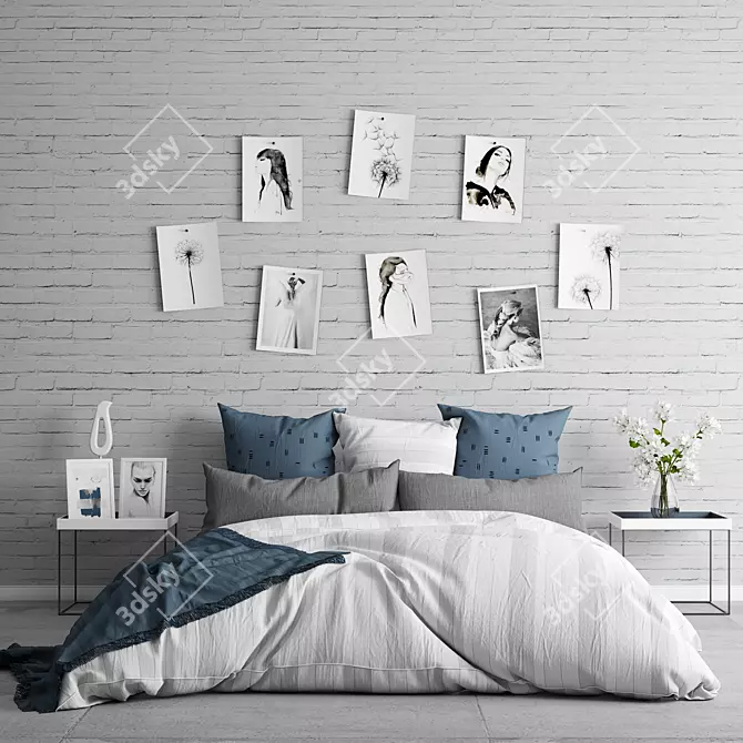 Elegance Collection: Bedroom Set 3D model image 1