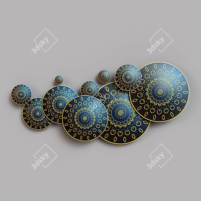 Mystical Mandala Wall Art 3D model image 1