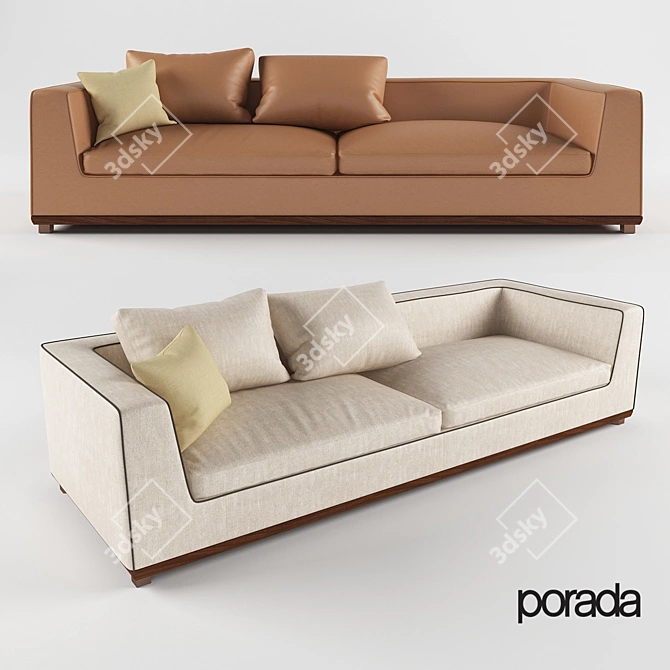  Sleek Porada Kirk Sofa 3D model image 1