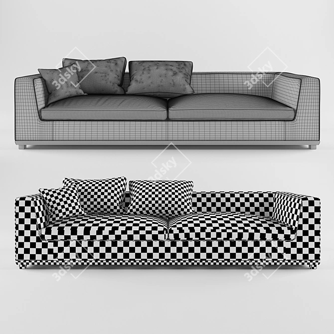  Sleek Porada Kirk Sofa 3D model image 2