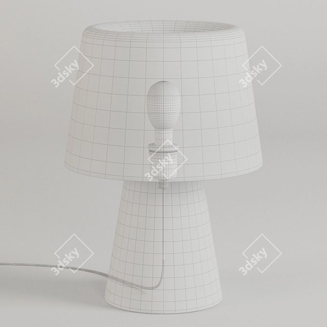 Elegant Smoke Glass Table Lamp 3D model image 2
