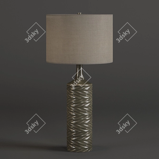 Elegant and Adjustable Desk Lamp 3D model image 1