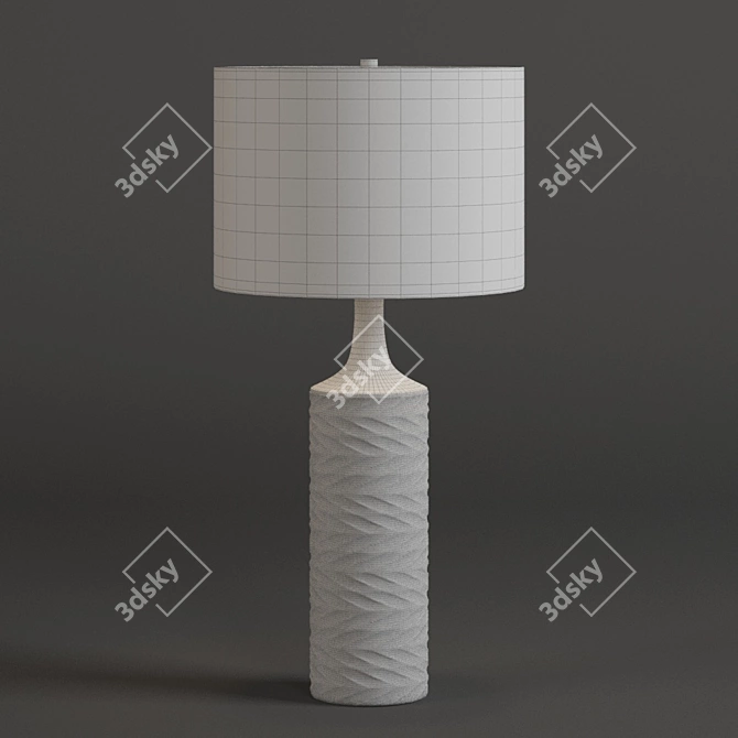Elegant and Adjustable Desk Lamp 3D model image 2
