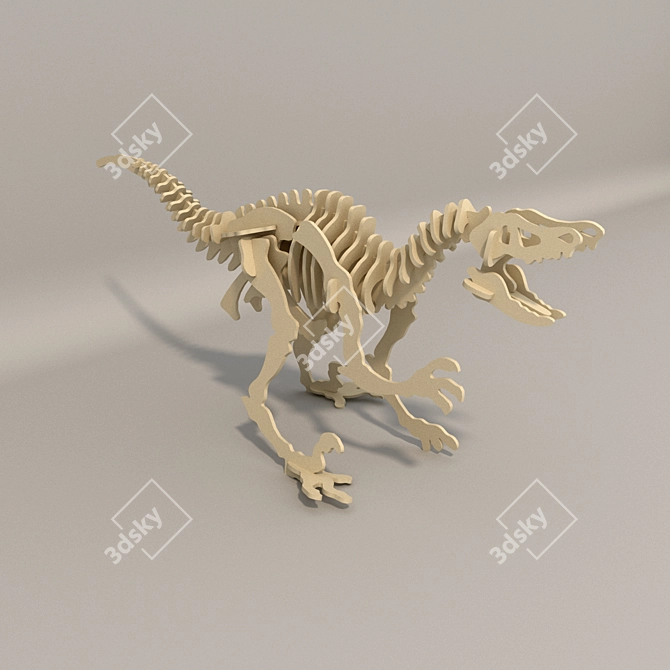 Prehistoric Playtime: Dinozavr Construction Set 3D model image 1