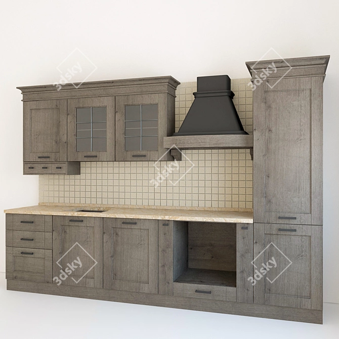 Edelform Straight Kitchen - 3300 Size 3D model image 2