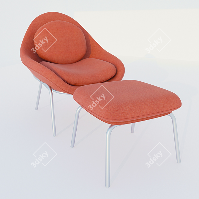 Cozy Lounge Armchair 3D model image 1