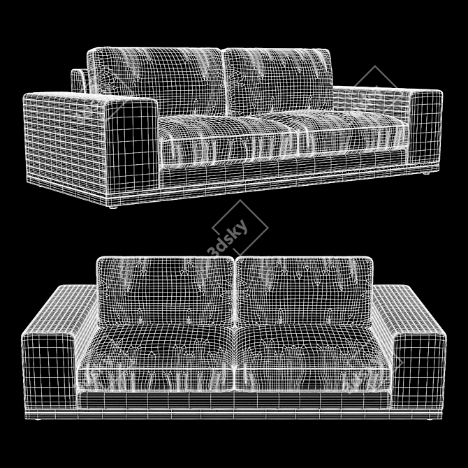 Elegant Longi-Cohen Sofa 3D model image 3