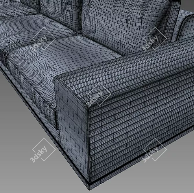 Modern Longi Cohen Sectional Sofa 3D model image 3