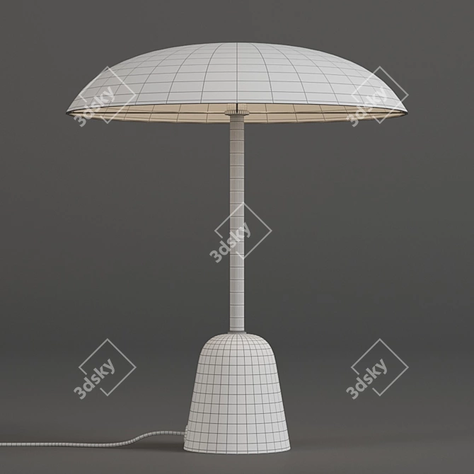 Satin Brass LED Table Lamp 3D model image 2