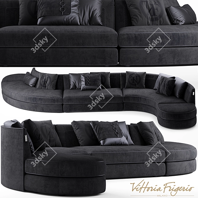 Luxury Vittoria Frigerio Sofa 3D model image 1