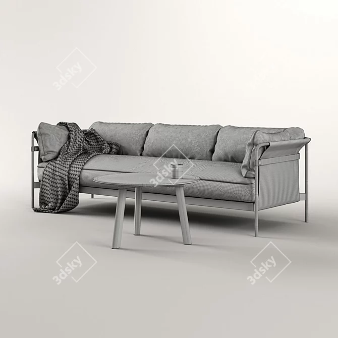 Modern Scandinavian HAY Can Sofa 3D model image 3