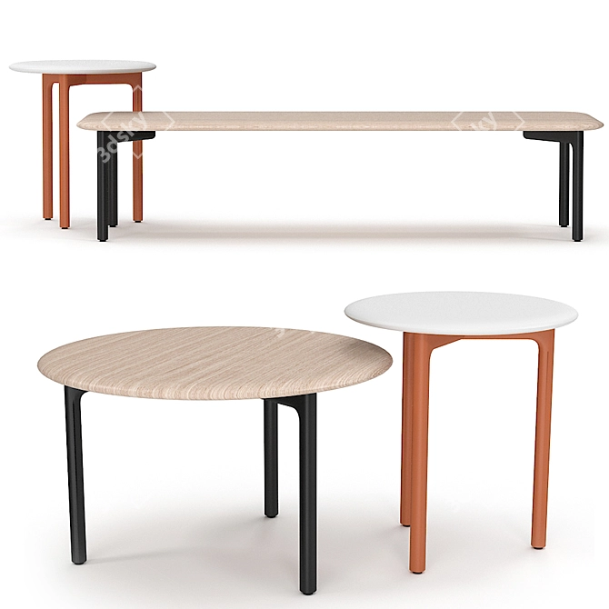 Haworth Sprig: Minimalist Elegance for Modern Spaces 3D model image 1