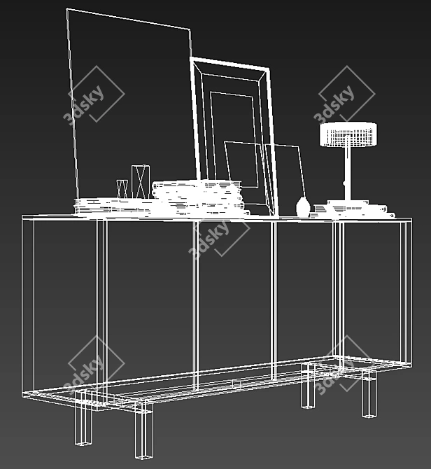 Modern Walnut Sideboard: Scandinavian Design 3D model image 3