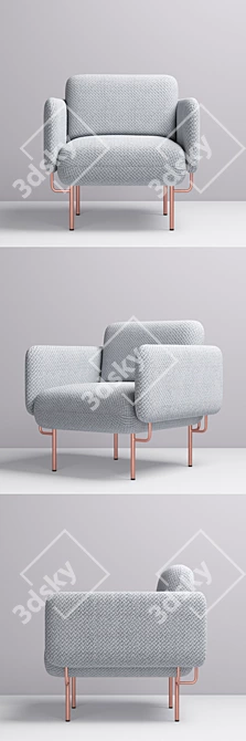 Elegant Alce Chair: Modern Comfort 3D model image 2