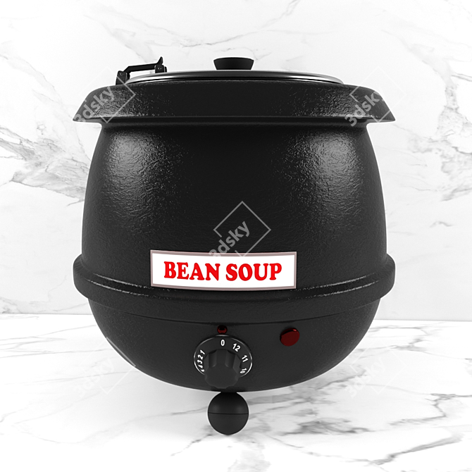 Compact Electric Soup Warmer 3D model image 1