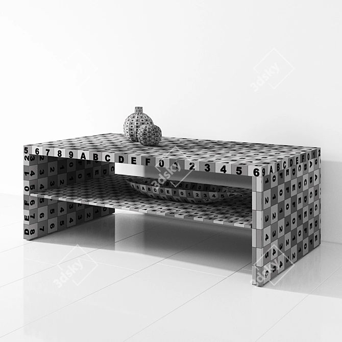 Modern Bero Coffee Table: Stylish Vase Accent 3D model image 2