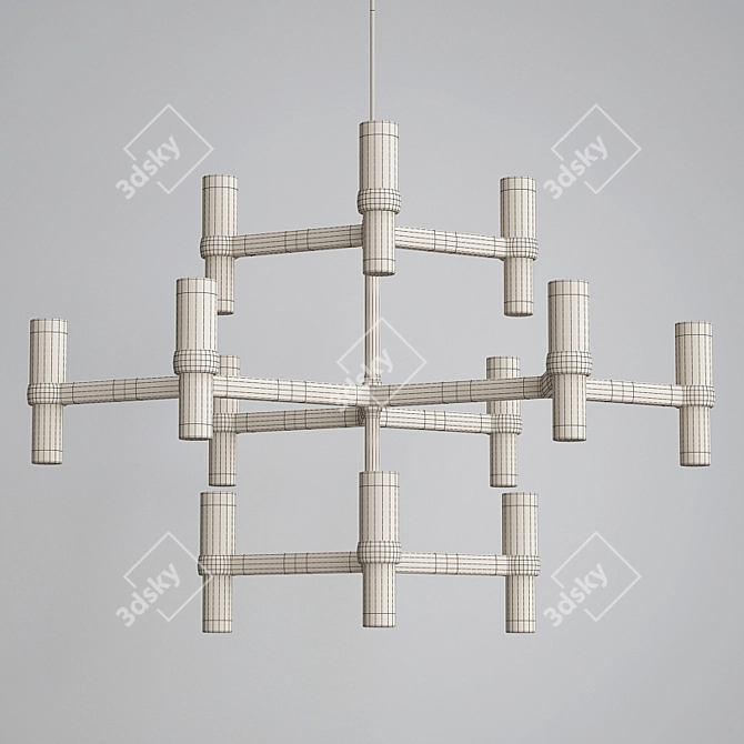 Crown Minor Chrome Suspension Light 3D model image 2