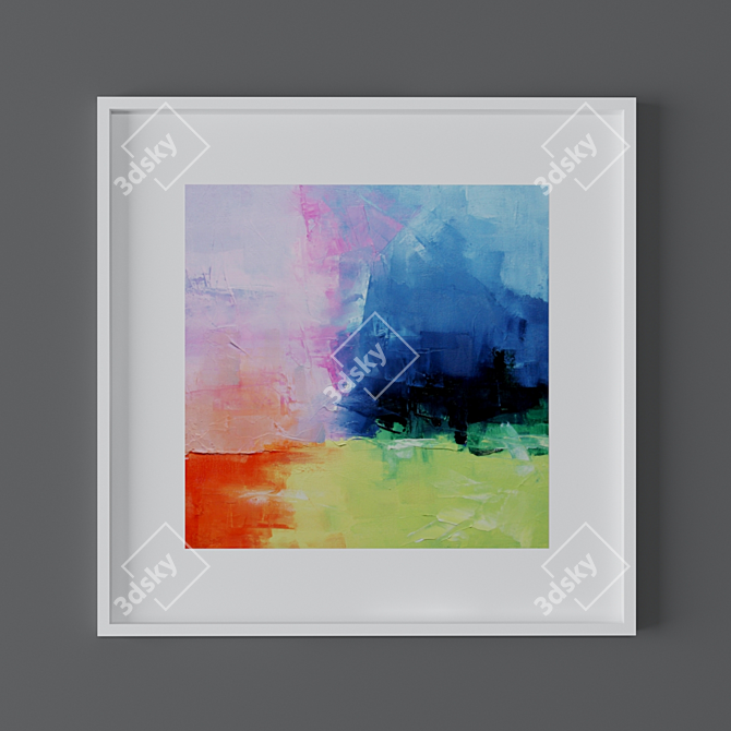 Vibrant Abstract Art Set 3D model image 2