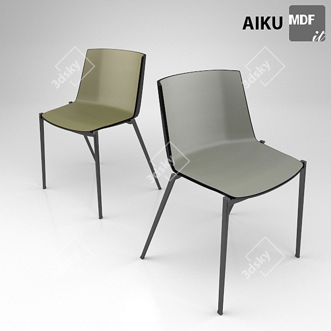 Elegant Aiku Chair: 40 Designs 3D model image 2
