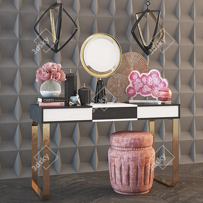 Elegant Galotti & Radice Selene Decorative Set 3D model image 1