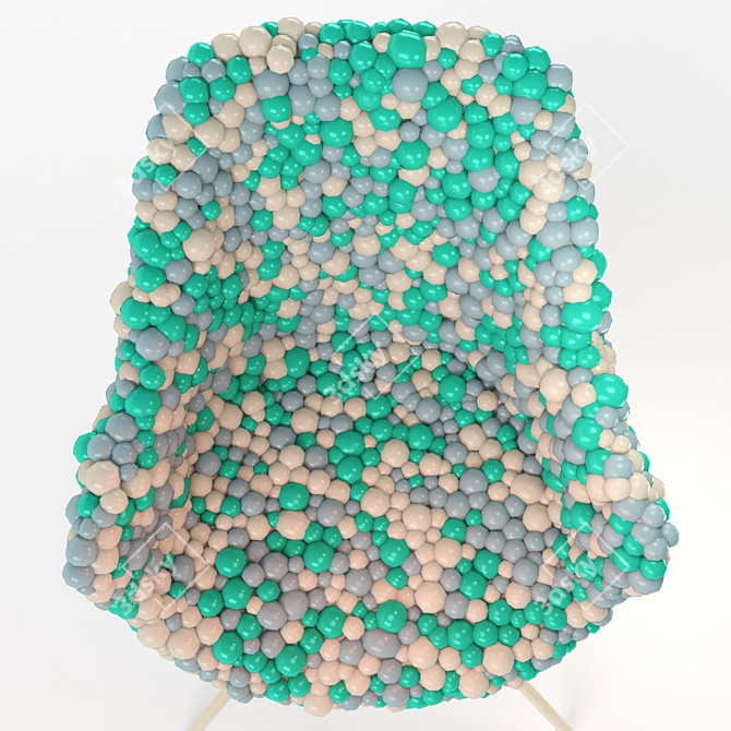Colorful Spheres Chair 3D model image 2