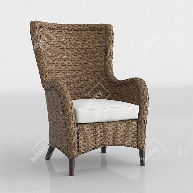 Sanibel Lounge Chair: Stylish Comfort for Relaxation 3D model image 1