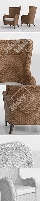 Sanibel Lounge Chair: Stylish Comfort for Relaxation 3D model image 3