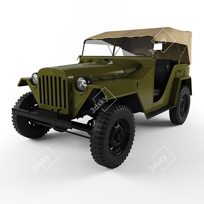 GAZ 67 - Rugged Off-Road Vehicle 3D model image 1