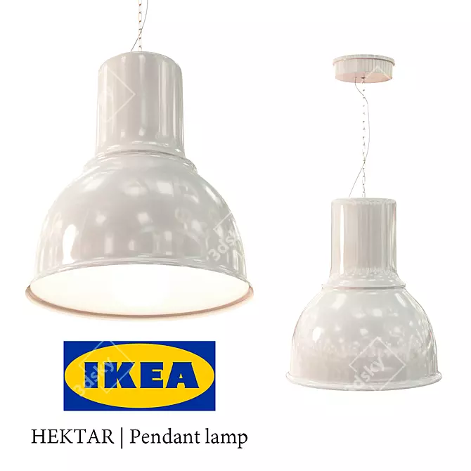 Vintage Industrial Pendant Lamp 3D model image 1