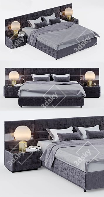 Dream Land Kioto Stone Bed 3D model image 2