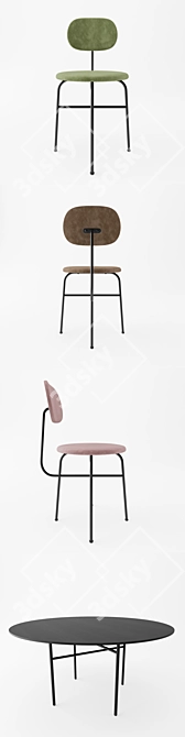 Stylish Afteroom Plus Chair & Snaregade Tables Combo 3D model image 2