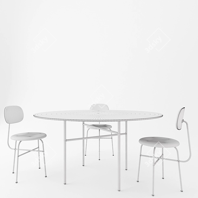 Stylish Afteroom Plus Chair & Snaregade Tables Combo 3D model image 3