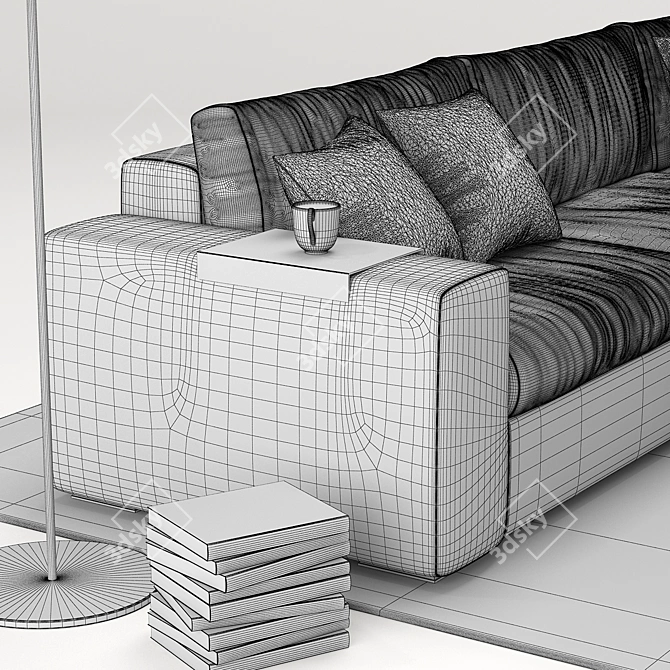 Epika: Stylish and Modular Sofa 3D model image 3