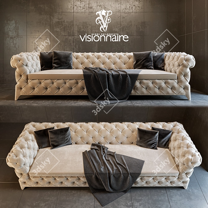 Regal Comfort Sofa 3D model image 1