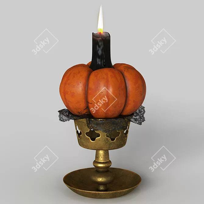 Spooky Glow Halloween Candle 3D model image 1
