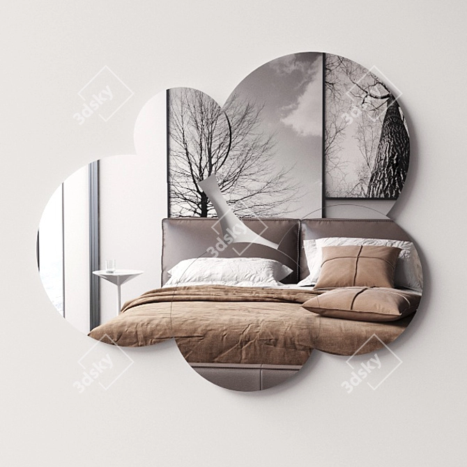 Cumulus Mirror: Sleek & Stylish 3D model image 1