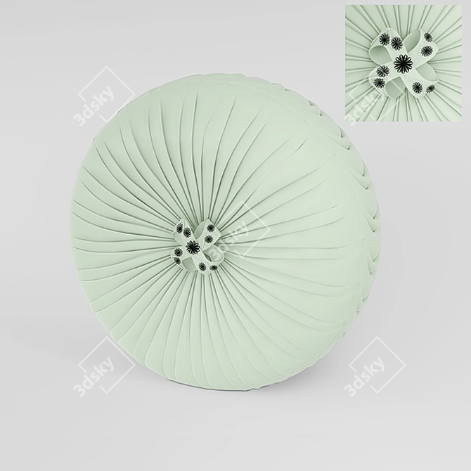 Cozy Round Pillow 3D model image 1