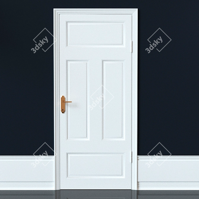 Elegant Classic Door: 2000x800 mm 3D model image 1