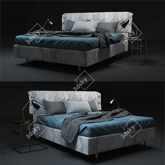 Eleganza Italiana: Twils Giselle Bed Set 3D model image 1