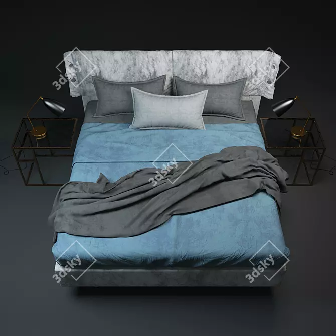 Eleganza Italiana: Twils Giselle Bed Set 3D model image 2