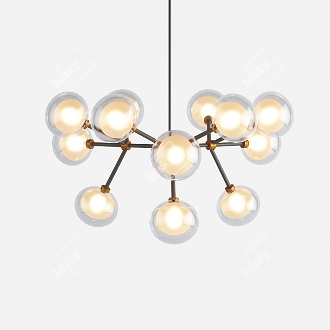 Elegant Illumination: NABILA Hanging Lamp 3D model image 1