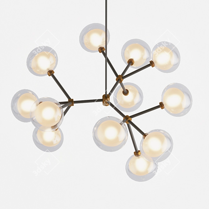Elegant Illumination: NABILA Hanging Lamp 3D model image 2