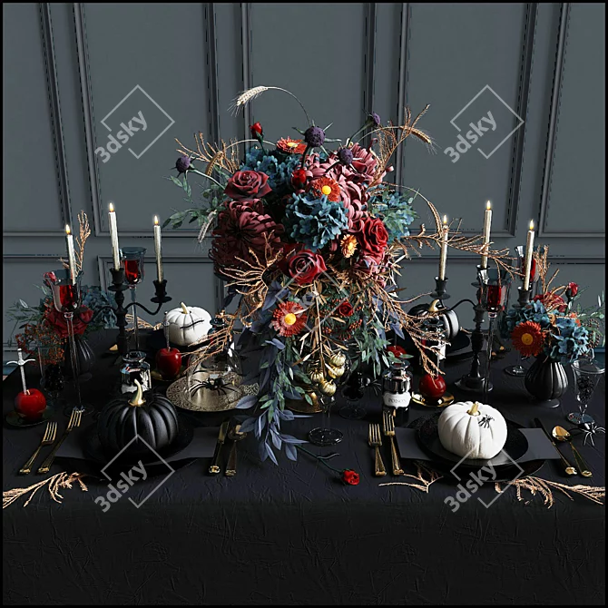 Spooky Halloween Tableware 3D model image 1