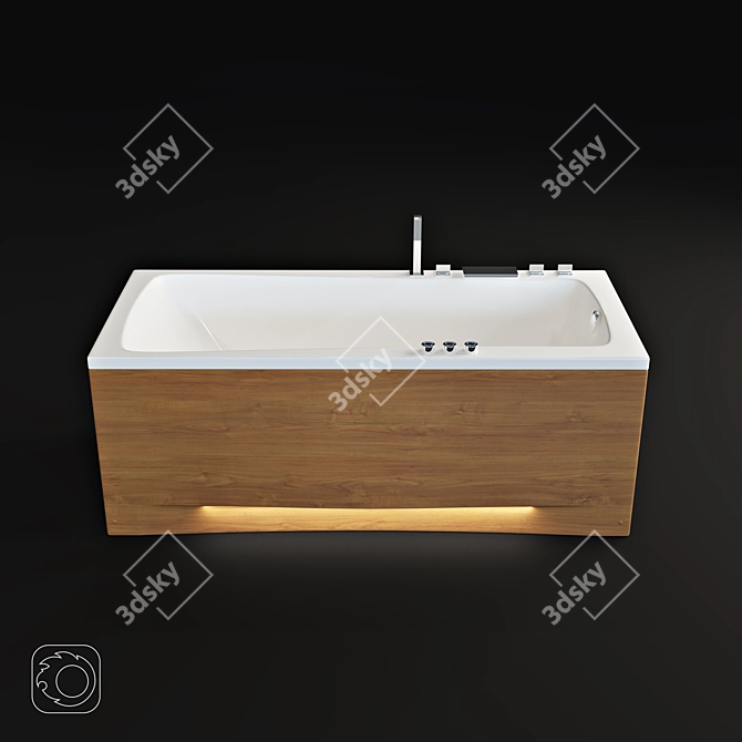 Aventura 170 Hydro Massage Bathtub 3D model image 1