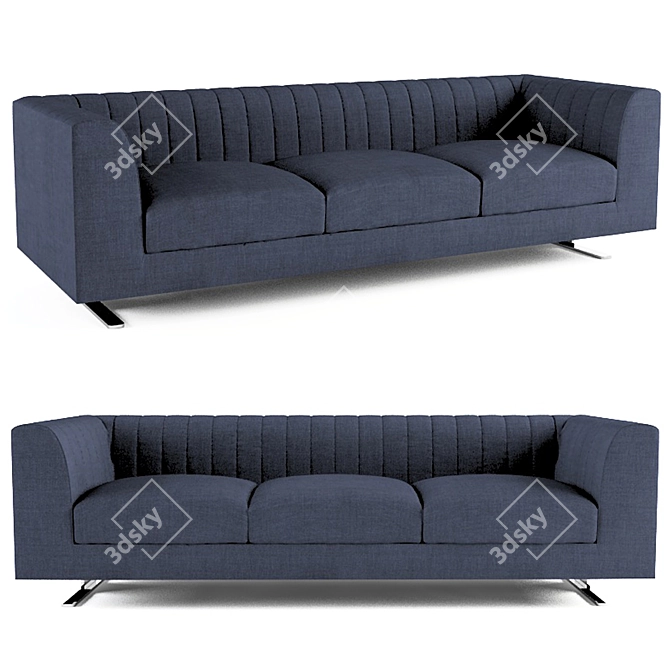 Quilt Tacchini Sofa: Sleek and Stylish 3D model image 1