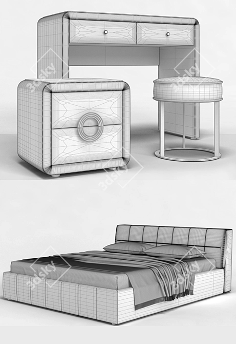 Astoria Bedroom Set 3D model image 2