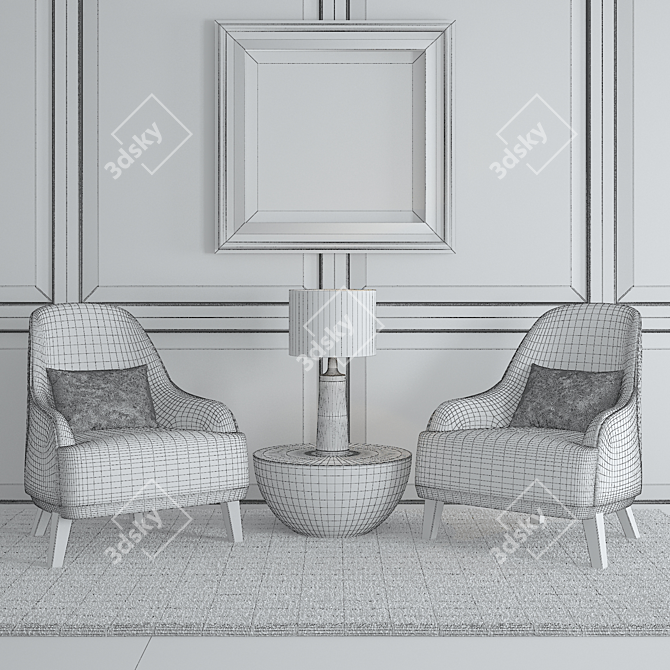 Modern Furniture Set 3D model image 3